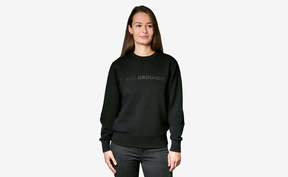 Unisex Crewneck Sweater Fair & Eco - Black